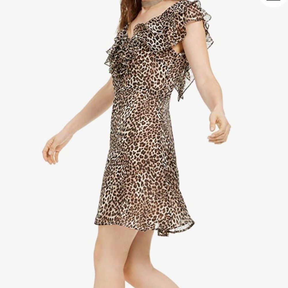 19 Cooper Leopard Short Sleeve Flare Dress